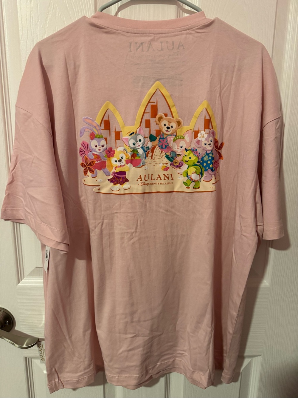 Disney Duffy and Friends Aulani Pink Pocket T-Shirt Oversized Medium New